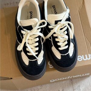 Women's Black and White Sneakers